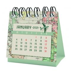 Micro calendar 2021 - Travel, 5.3x5.8 cm