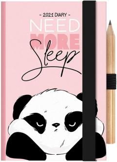Agenda 2021 - Mini 2-Day Diary 12 Months - Panda