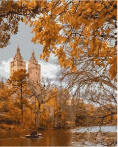 Set pictura pe numere - Autumn in the City, 40x50 cm