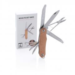 Briceag multifunctional - Wood Pocket Knife