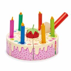 Jucarie din lemn - Rainbow Birthday Cake