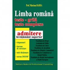 Limba romana - teste admitere invatamant superior