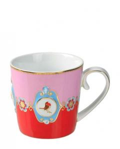 Cana cu medalion albastru -Red Pink Heart Locket Pip Studio