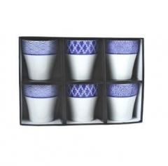 Set de 6 cesti ceai japoneze Nippon Blue