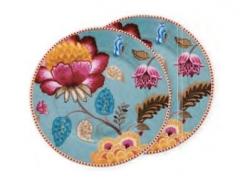 Set de 2 farfurii albastre 