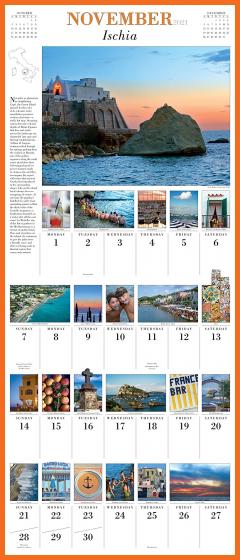 Calendar de perete 2021 - 365 Days in Italy Picture-A-Day 
