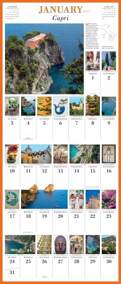 Calendar de perete 2021 - 365 Days in Italy Picture-A-Day 