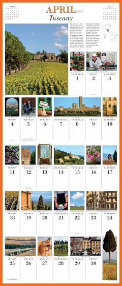 Calendar de perete 2021 - 365 Days in Italy Picture-A-Day 