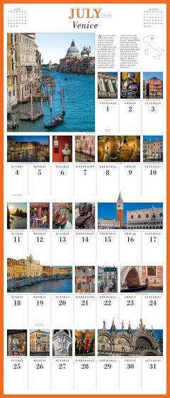 Calendar de perete 2021 - 365 Days in Italy Picture-A-Day 