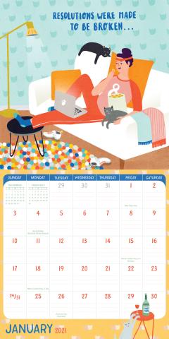 Calendar 2021 - Crazy Cat Lady - Mini 