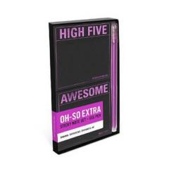 Set Sticky Notes si pix cu gel - Knock Knock High Five