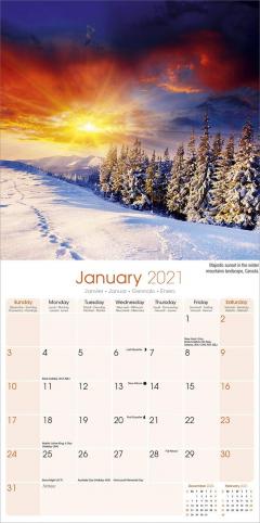 Calendar 2021 - Sunsets 
