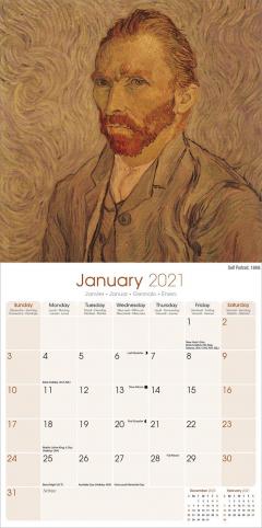 Calendar 2021 - Vincent Van Gogh - Square