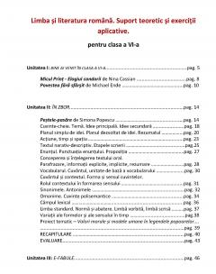 Limba si literatura romana. Suport teoretic si exercitii aplicative. Clasa a VI-a