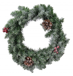 Coronita artificiala - Frosted Sherwood Wreath, 60 cm
