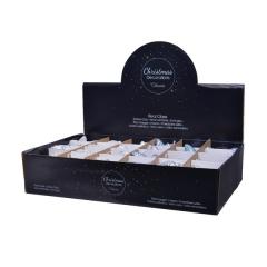 Ornament brad - Pinecone - Mixed White and Blue - mai multe culori