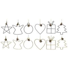 Ornament brad - Iron Models - Gold, Black - mai multe modele - pret pe bucata