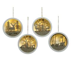 Ornament brad - LED Round Scene - Warm White - mai multe modele