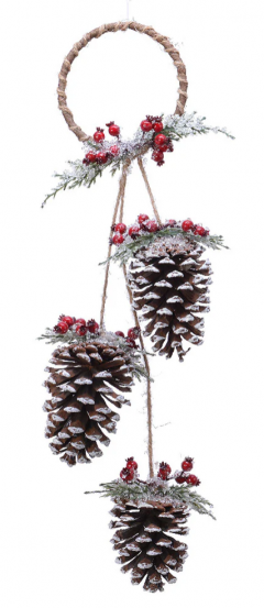 Ornament brad - Pinecone Hanger Berries