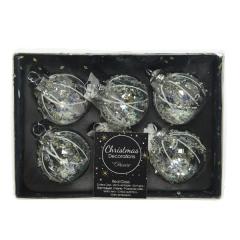 Set 6 globuri - Namecardh Diamonds Glitter