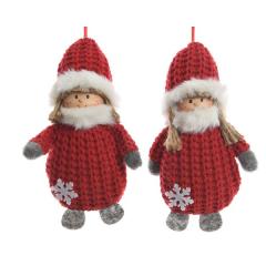 Ornament brad - Child Angel - White-Red - mai multe modele