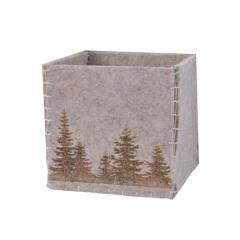 Cutie depozitare - Felt Box Mountain Scenery, Light Brown 15x15x15cm