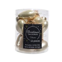 Set 12 globuri - Mini Hearts Enamel-Matt