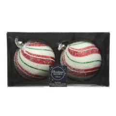 Set 2 globuri - Stripes Sugar Finish