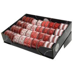 Panglica decorativa - Red-White Christmas Decor - mai multe modele