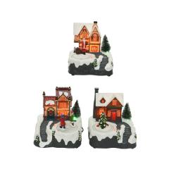 Decoratiune - LED Xmas Houses- Christmas Villages - mai multe modele - pret pe bucata