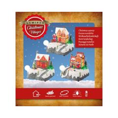 Decoratiune - LED Xmas Houses- Christmas Villages - mai multe modele - pret pe bucata