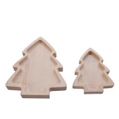 Decoratiune - Pinewood Tray Xmas Tree - mai multe modele