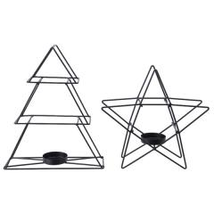 Suport lumanare - Black Iron Tealight Holder Shape - mai multe modele