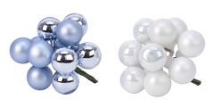 Globuri - Baubles On Wire - White-Blue - mai multe culori