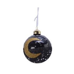 Set 3 globuri - Glitter Stars Moon - Black