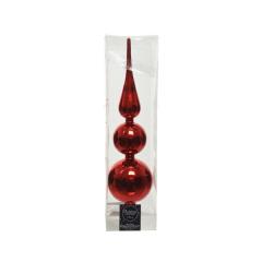 Varf de brad - Plain Treetop Shiny XL - Christmas Red