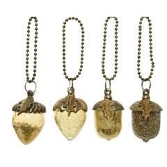 Ornament brad - Bauble Acorn - Gold - mai multe modele