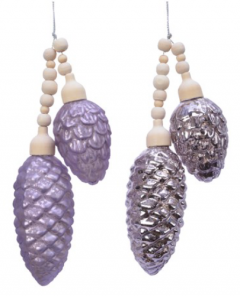 Ornament brad - Pinecone - Frosted Lilac - mai multe modele