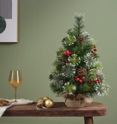 Brad artificial - Mini Tree Berries Pinecones, 45 cm