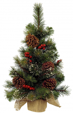 Brad artificial - Mini Tree Berries Pinecones, 45 cm