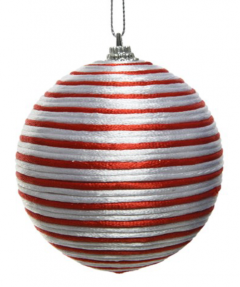 Glob - Foam Bauble Ribbons - Red and White