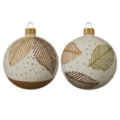 Glob - Leaf Dots - Wool White - doua modele - pret pe bucata