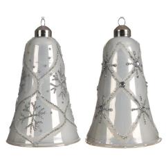 Set 2 clopotei - Winter White Snowflake - mai multe modele