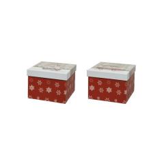 Cutie de cadou medie - Red Christmas Car - mai multe modele