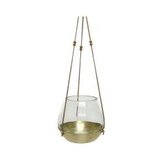 Suport pentru lumanare - Leather Hanger Wooden Beads