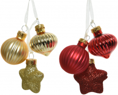 Set 3 globuri de Craciun - Classic Mixt (doua modele, pret pe set)