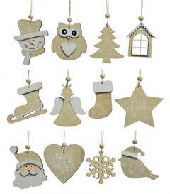 Ornament brad - Natural Snow - mai multe modele - pret pe bucata
