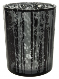 Pahar pentru lumanare -  Sandblasting Deer and Tree