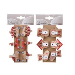 Set 6 carlige decorative - Plywood Reindeer - Car - mai multe modele