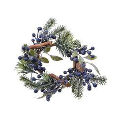 Decoratiune de Craciun - Candle Ring Blue Berries, 20 cm